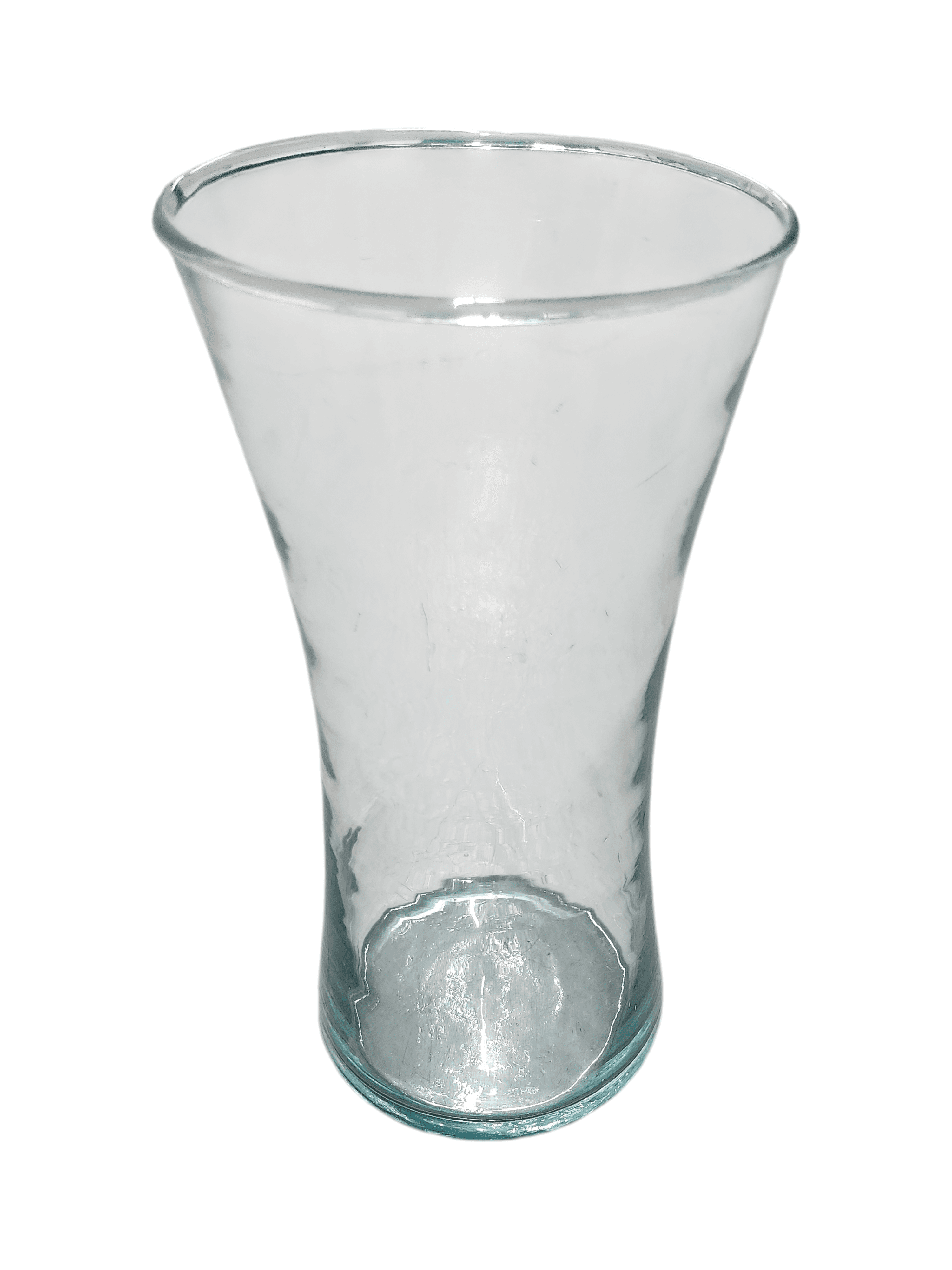 Clear Glass Vase with Flared Design