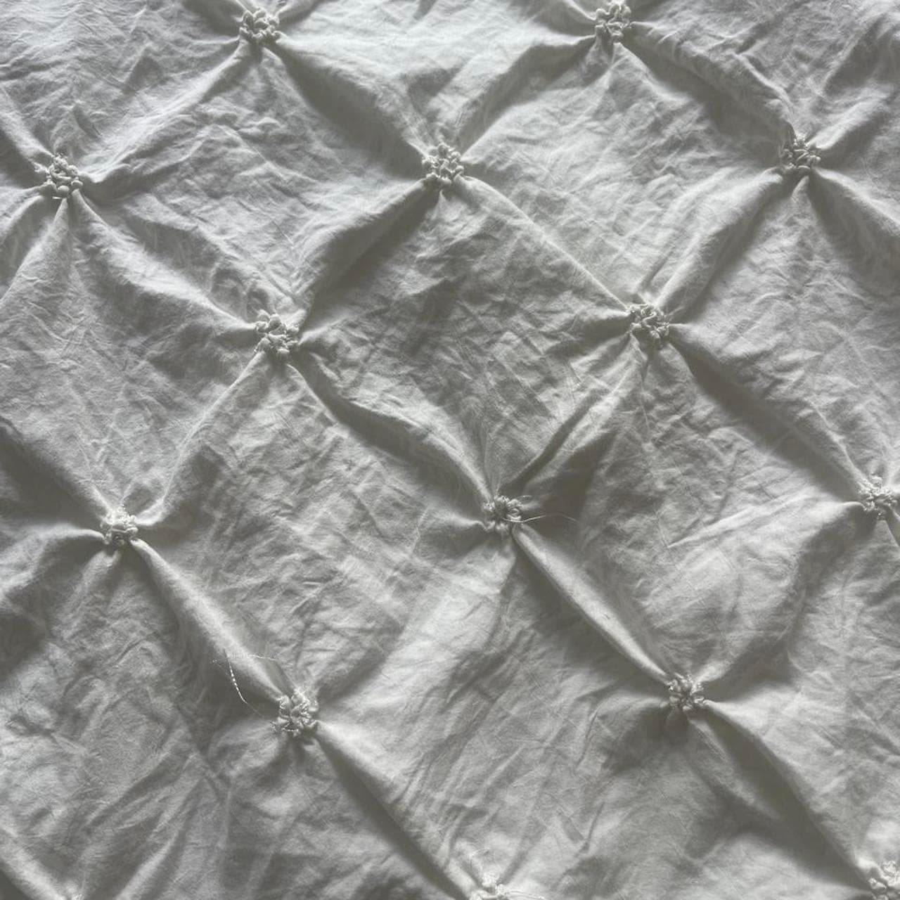 4-Piece White Pintuck Bedding & Pillow Set - Thumbnail 2