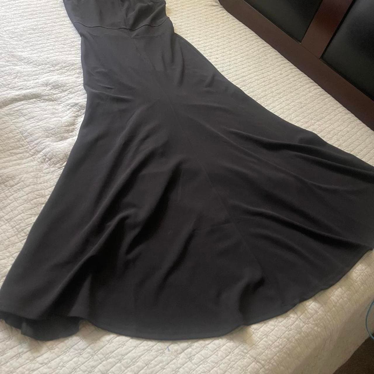 WOOSEA Black Maxi Dress with Ruffle Detail Size Large - Thumbnail 5