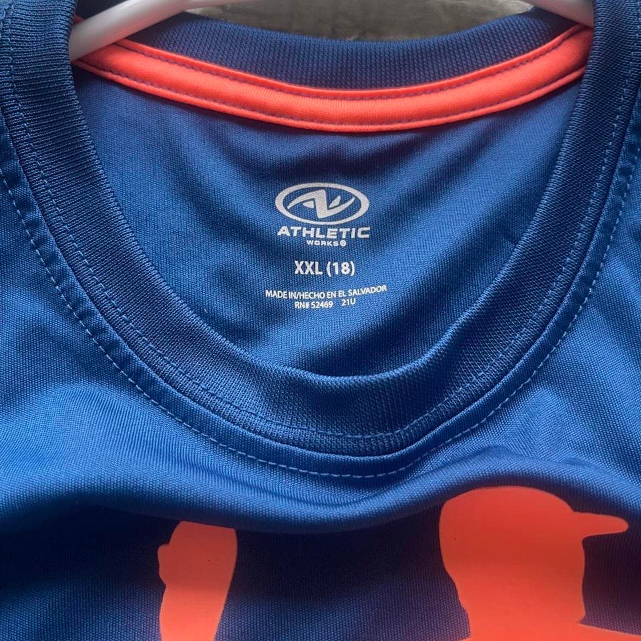 Stay cool during practice, workouts, or game day in this Athletic Works Boys Sleeveless Performance Tank Top. This royal blue athletic tank features a colorful sports graphic with baseball, softball, and other athletic silhouettes across the front, making it a fun choice for active kids. - Thumbnail 3