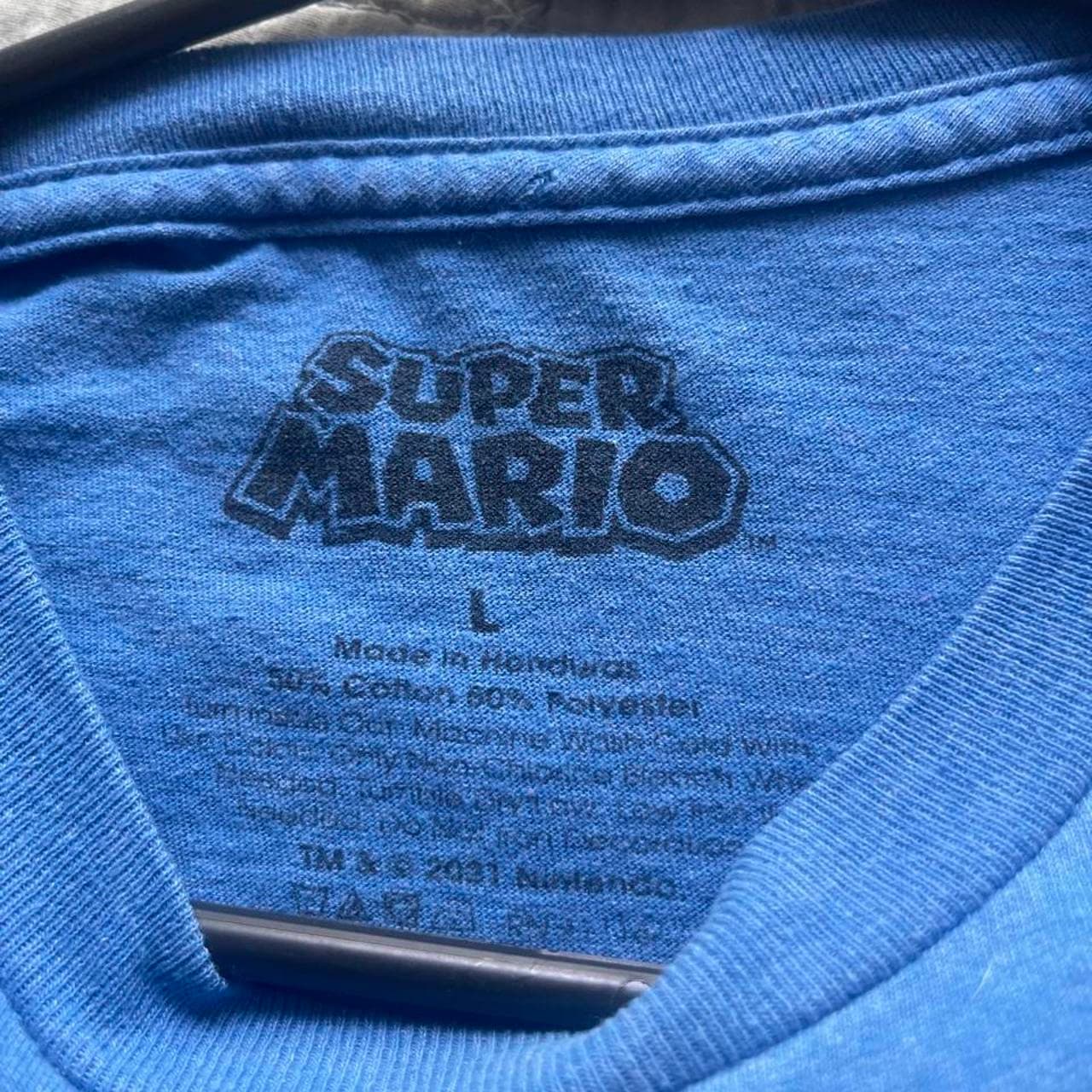 Super Mario Kids Graphic T-Shirt Blue Size L - Thumbnail 3