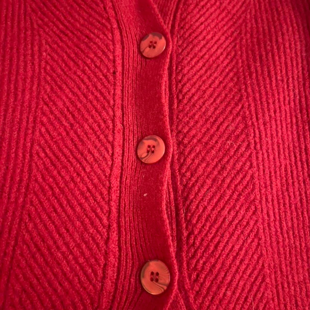 Outlander red button up vest Size L #knitwear #vests #red - Thumbnail 2