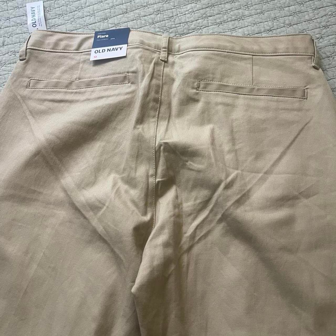 Old Navy Tan High Rise Flare Pants Size 12 #flare #oldnavy #flarepants #pants #tan - Thumbnail 7