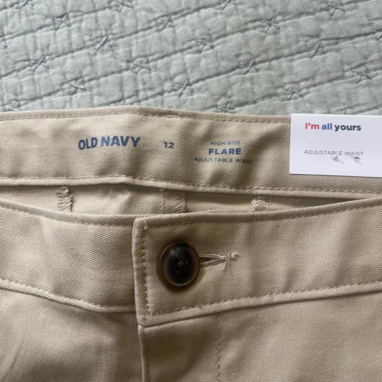 Old Navy Tan High Rise Flare Pants Size 12 #flare #oldnavy #flarepants #pants #tan - Thumbnail 5