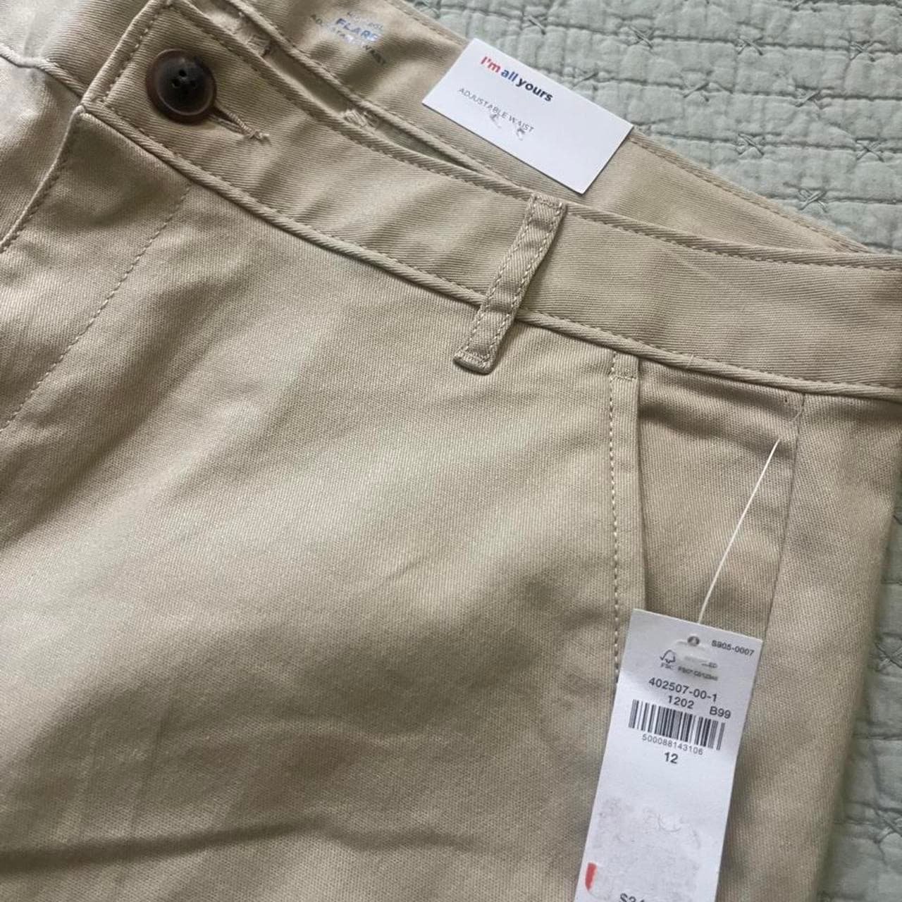 Old Navy Tan High Rise Flare Pants Size 12 #flare #oldnavy #flarepants #pants #tan - Thumbnail 4