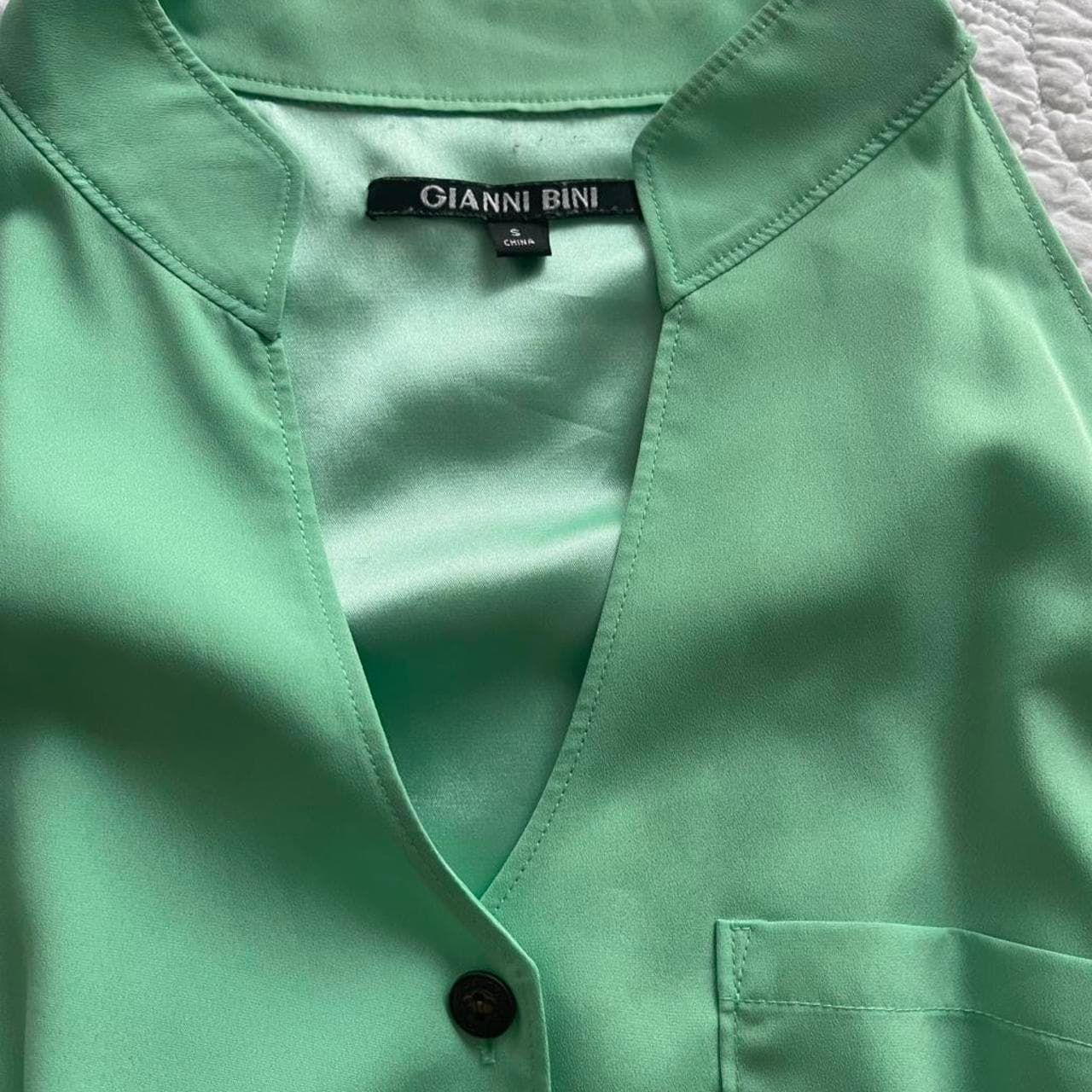 Mint green button up dress with pockets #summerdress #mintgreen #cocktail #formal - Thumbnail 2