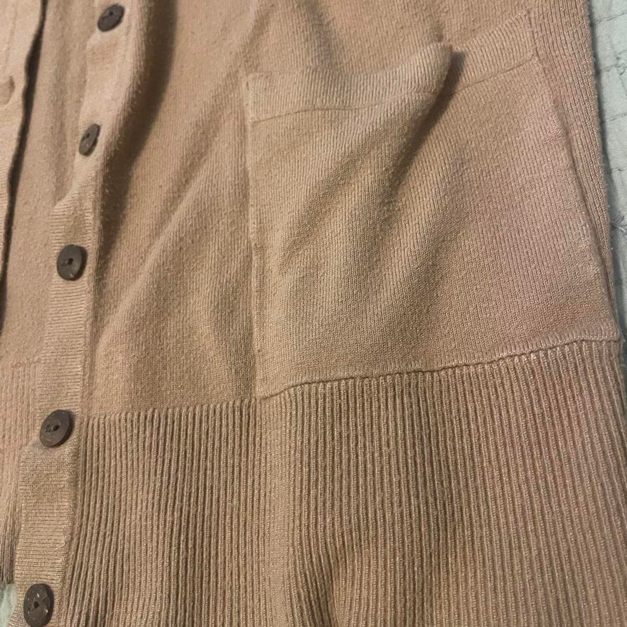 14th & Union cardigan in size M. Pink with brown elbow patches. #cardigan #elbopatches - Thumbnail 5