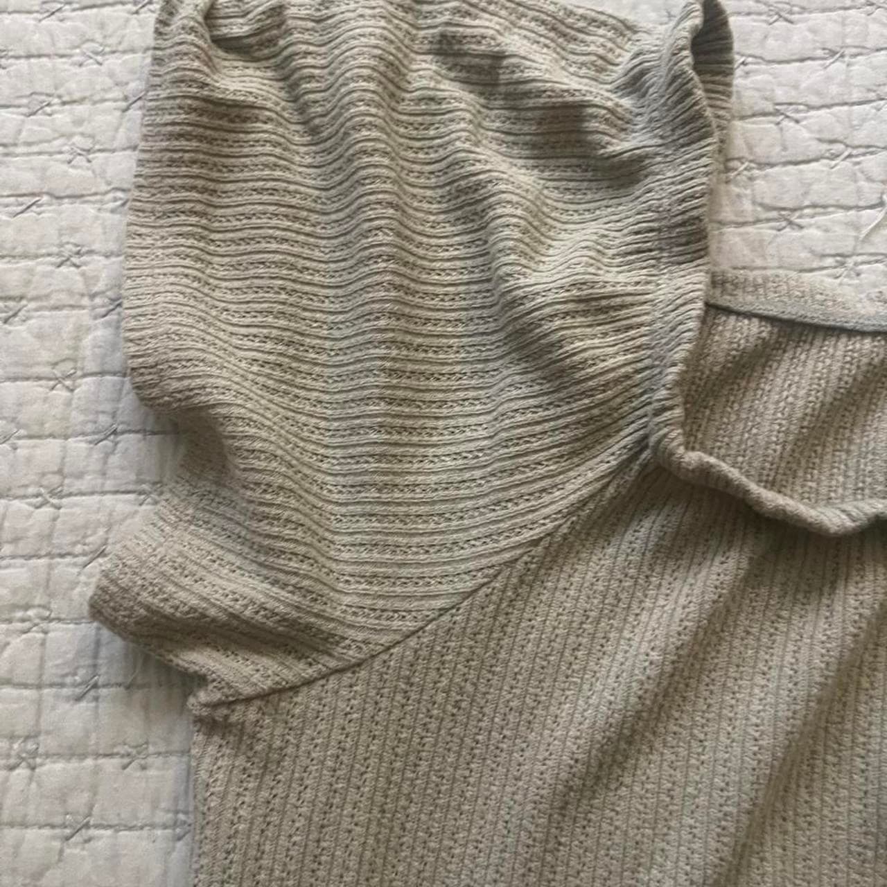 Papermoon olive green ribbed knit blouse #papermoon #ribbed - Thumbnail 4