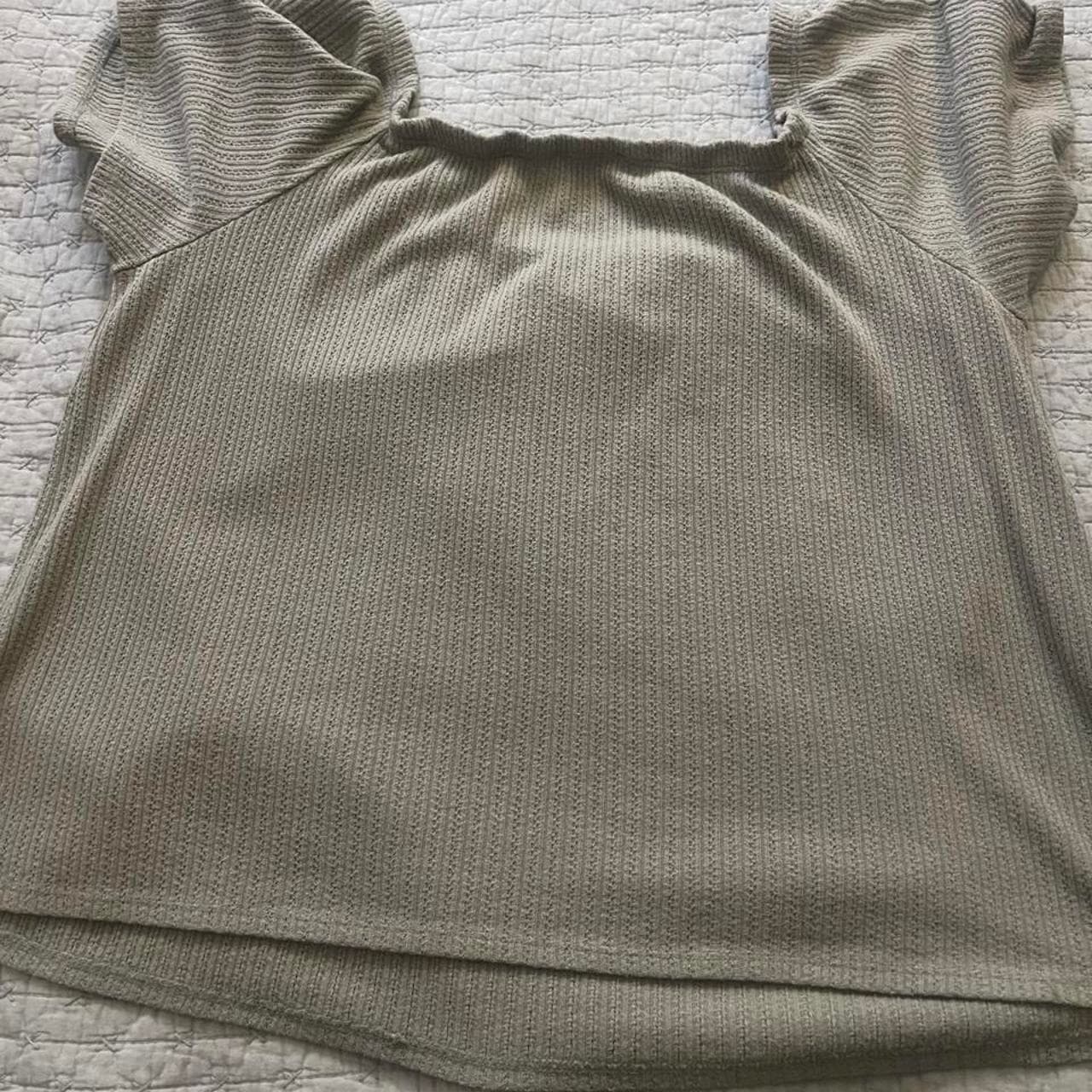Papermoon olive green ribbed knit blouse #papermoon #ribbed - Thumbnail 5