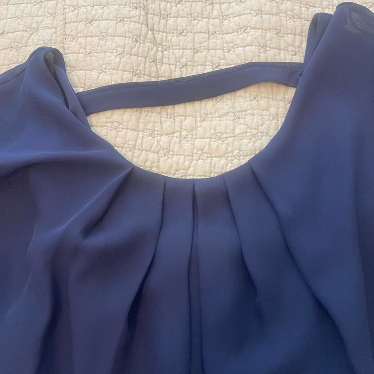 Navy blue floral mini dress with orange and black roses #floraldress #mini #cocktail #formal #dresses - Thumbnail 4