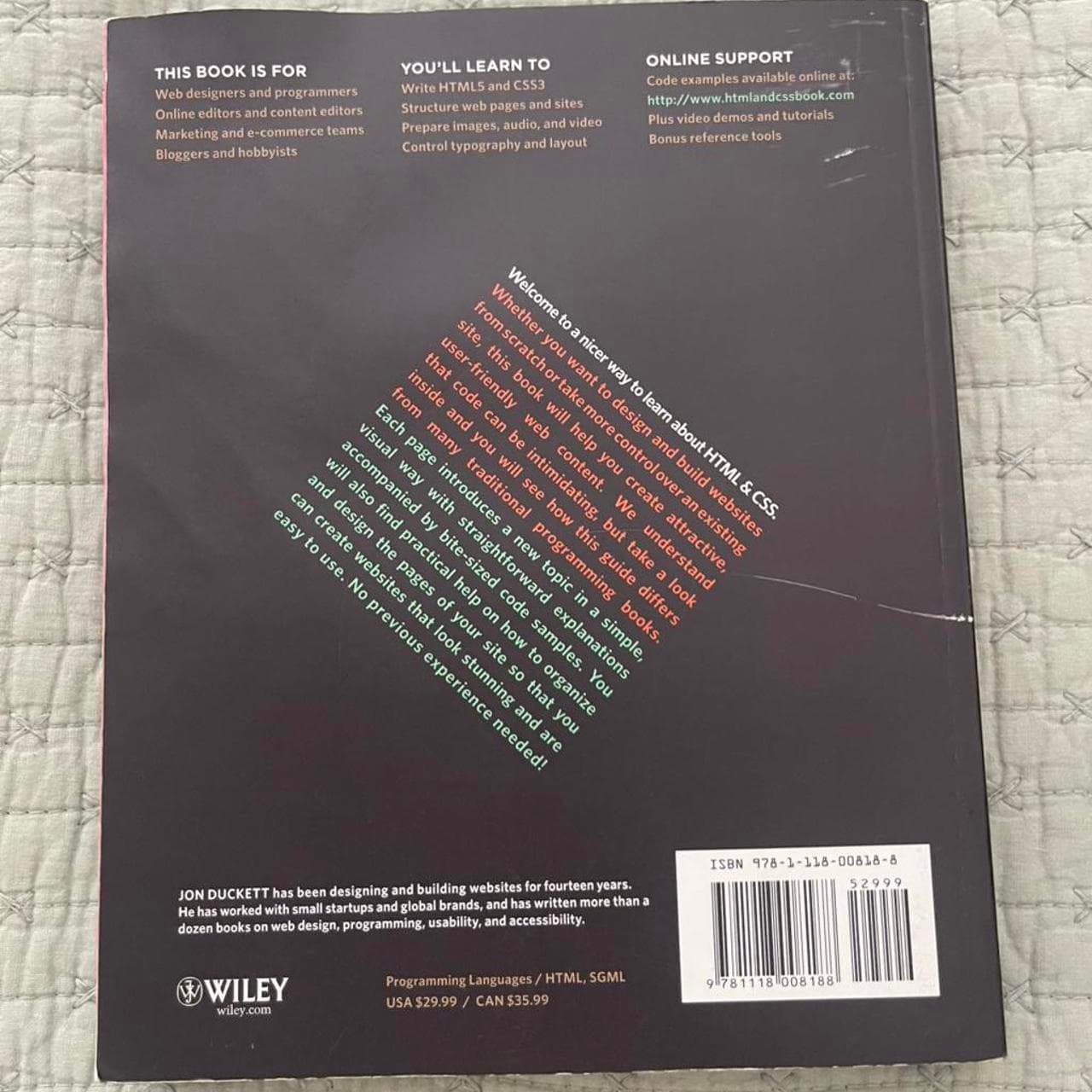 HTML & CSS by Jon Duckett Hardcover Web Design Book - Thumbnail 2