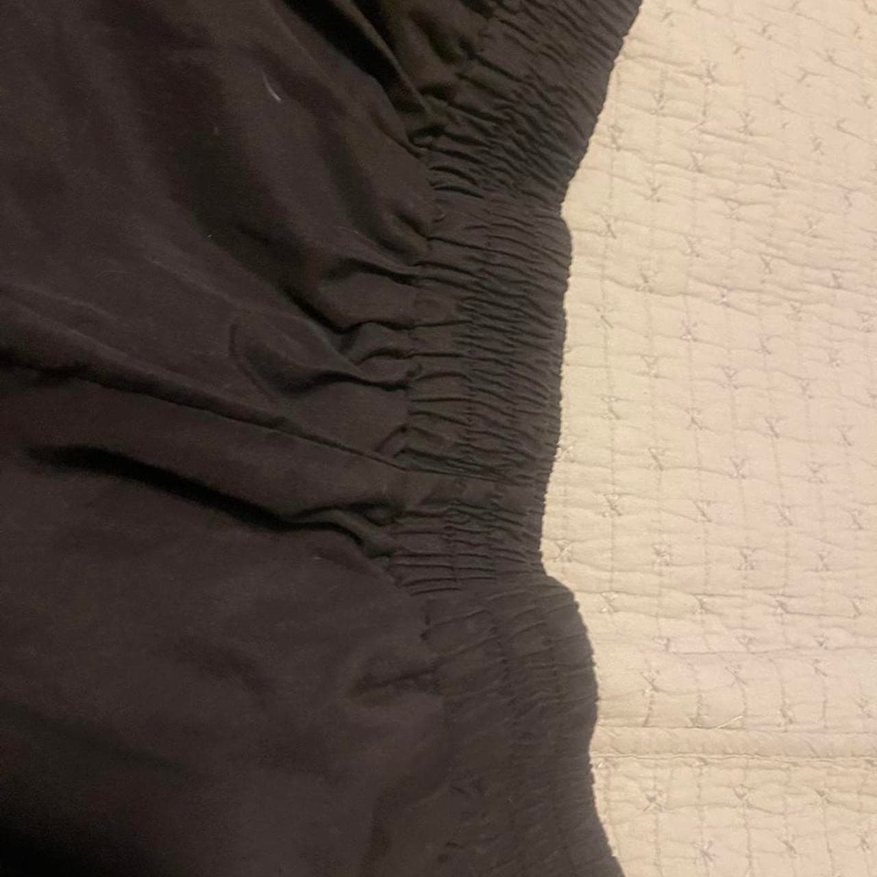 Costco Black Linen Elastic Waist Shorts - Thumbnail 3