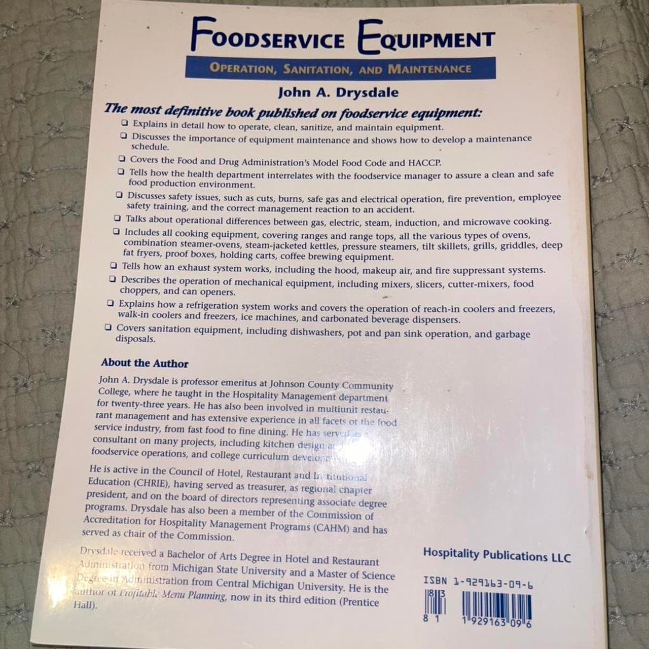 Foodservice Equipment by John A. Drysdale - Hardcover - Thumbnail 2