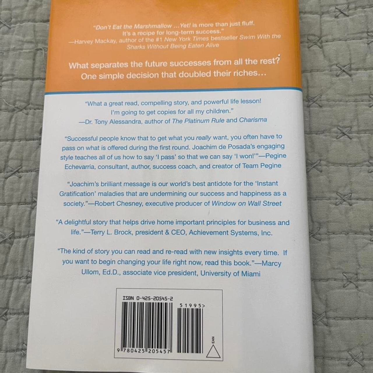 Don't Eat the Marshmallow... Yet! by Joachim de Posada, Hardcover - Thumbnail 2