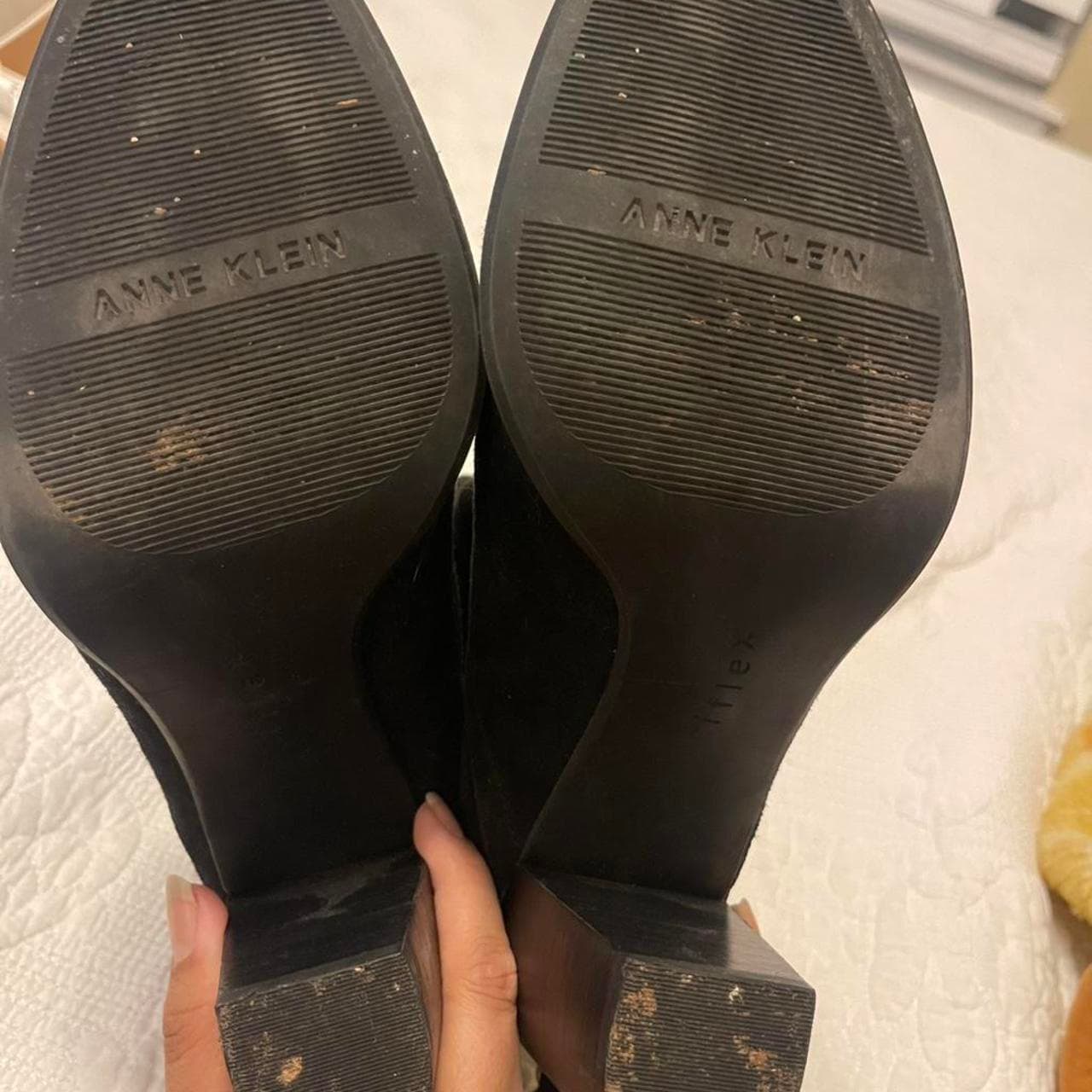 Anne Klein Black Suede Ankle Boots with Tassel Detail, Size 10 - Thumbnail 6