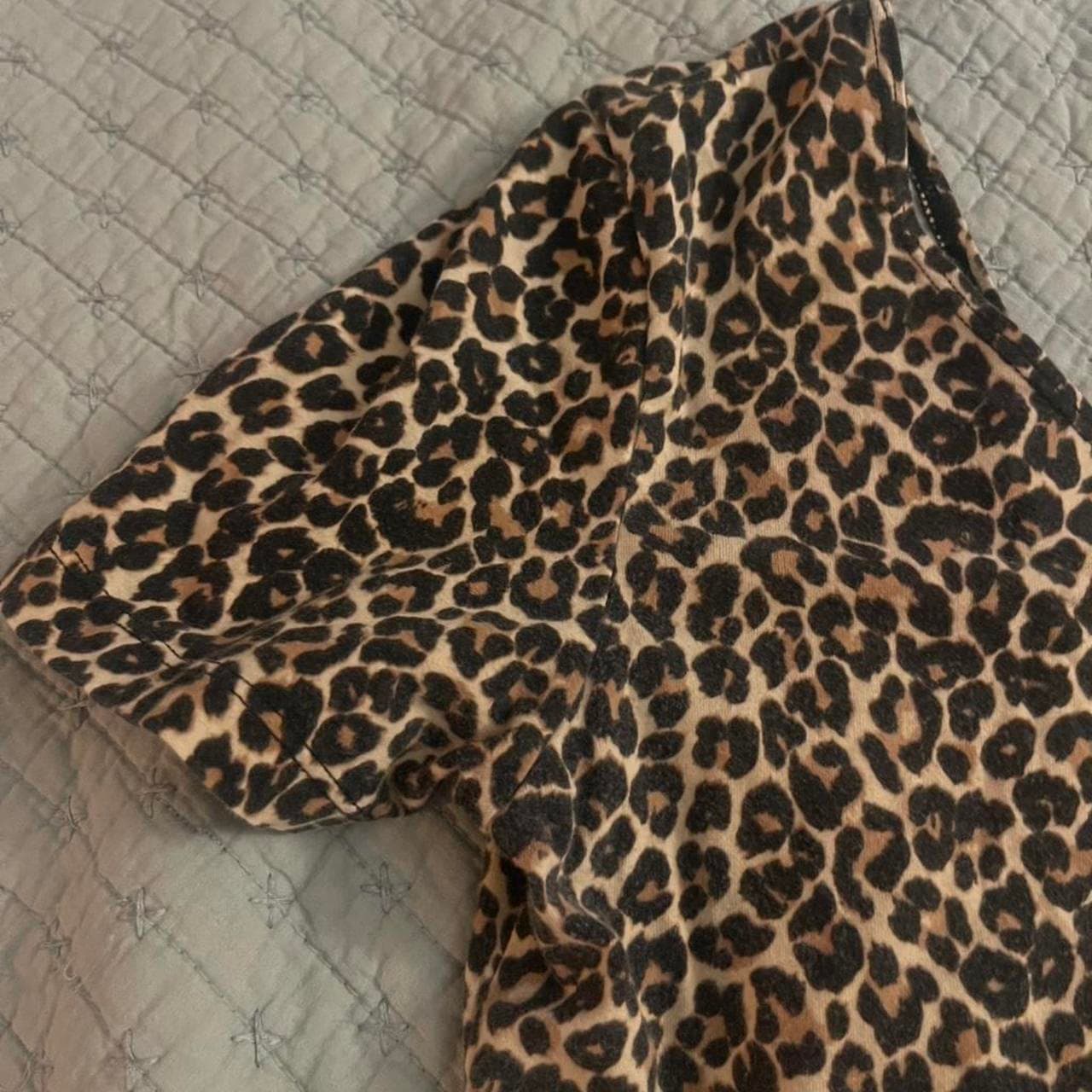 Leopard Print Crop Top Multicolor - Thumbnail 2