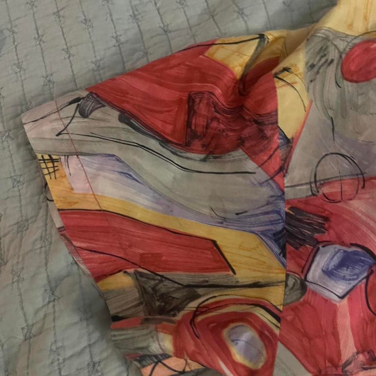 The Limited Silk Abstract Blouse, Multicolor, Size M - Thumbnail 5
