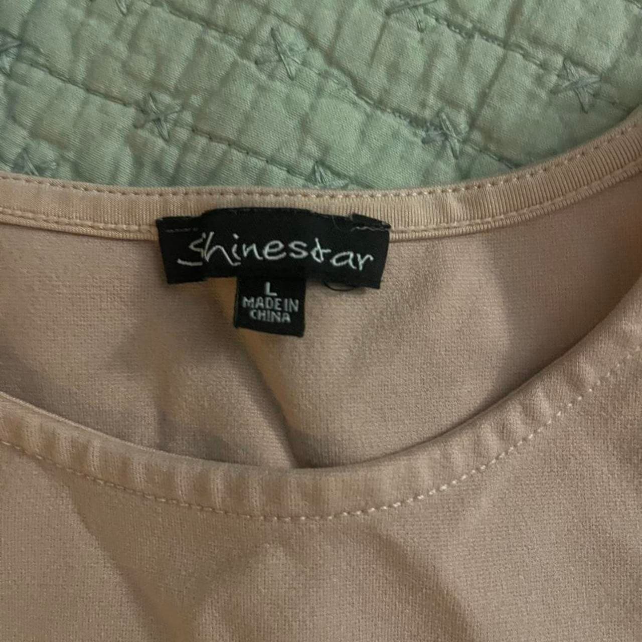 Shinestar Pink Cotton Crop Tank Top Size L - Thumbnail 2