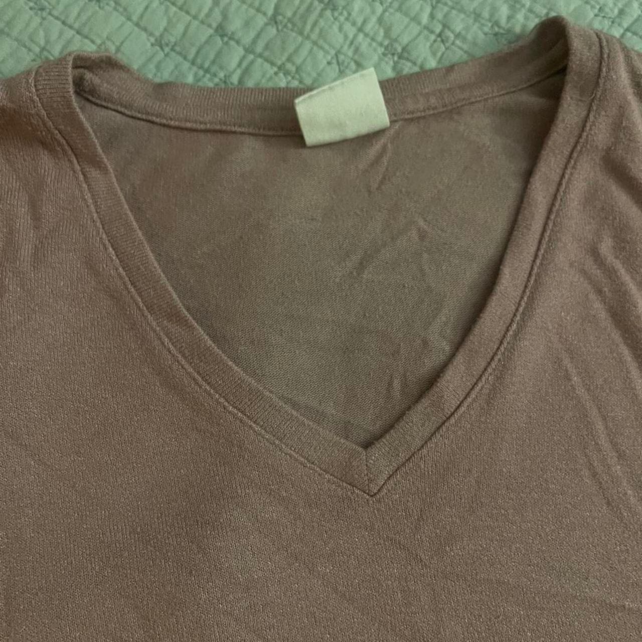 Mod Ref Pink V-Neck Cotton Top Size L - Thumbnail 3