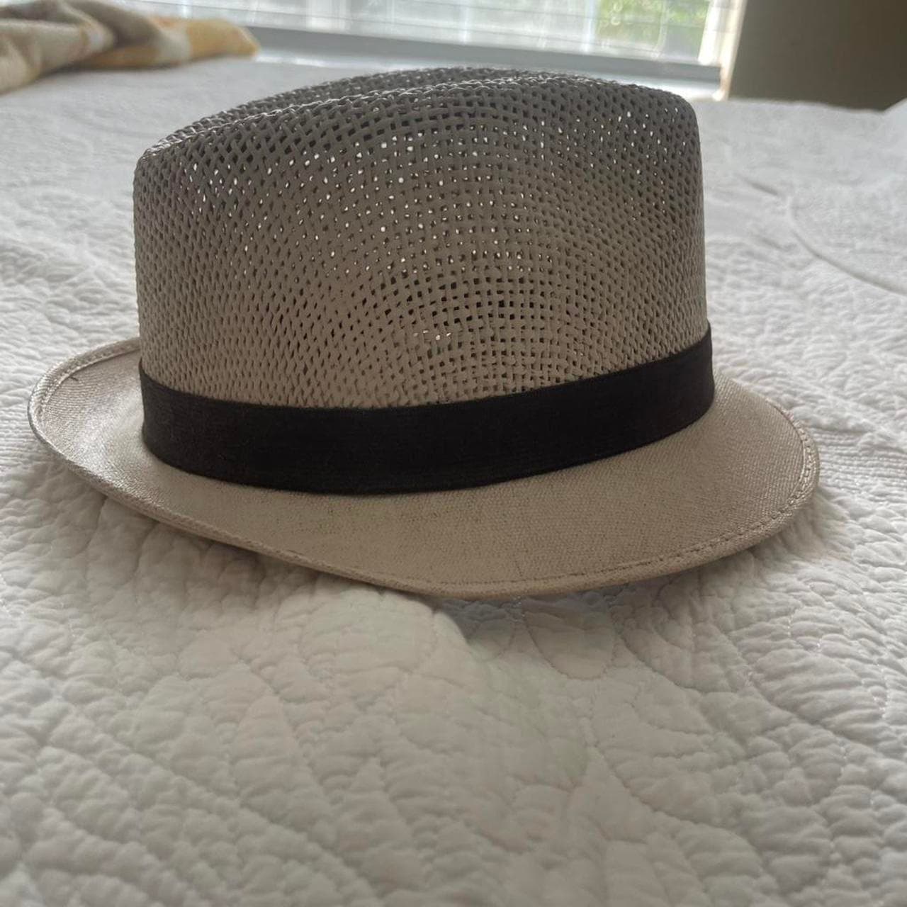 Kids Som-Her Cream Panama Hat with Black Band