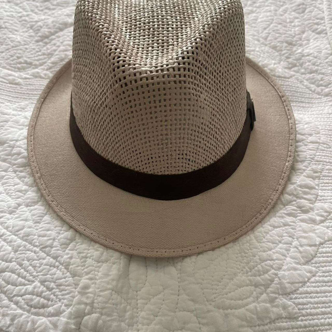 Kids Som-Her Cream Panama Hat with Black Band - Thumbnail 3