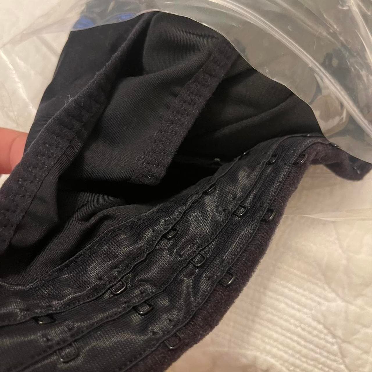 Isavela 4XL Black Bodysuit Shapewear Above Knee - Thumbnail 2