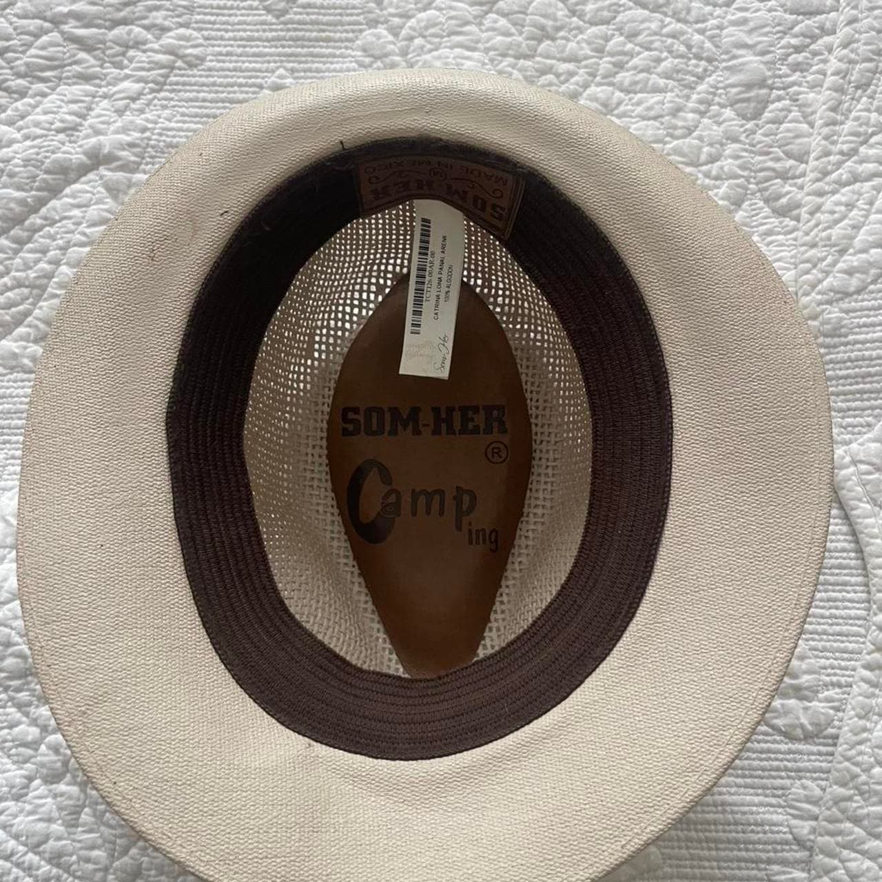 Kids Som-Her Cream Panama Hat with Black Band - Thumbnail 7