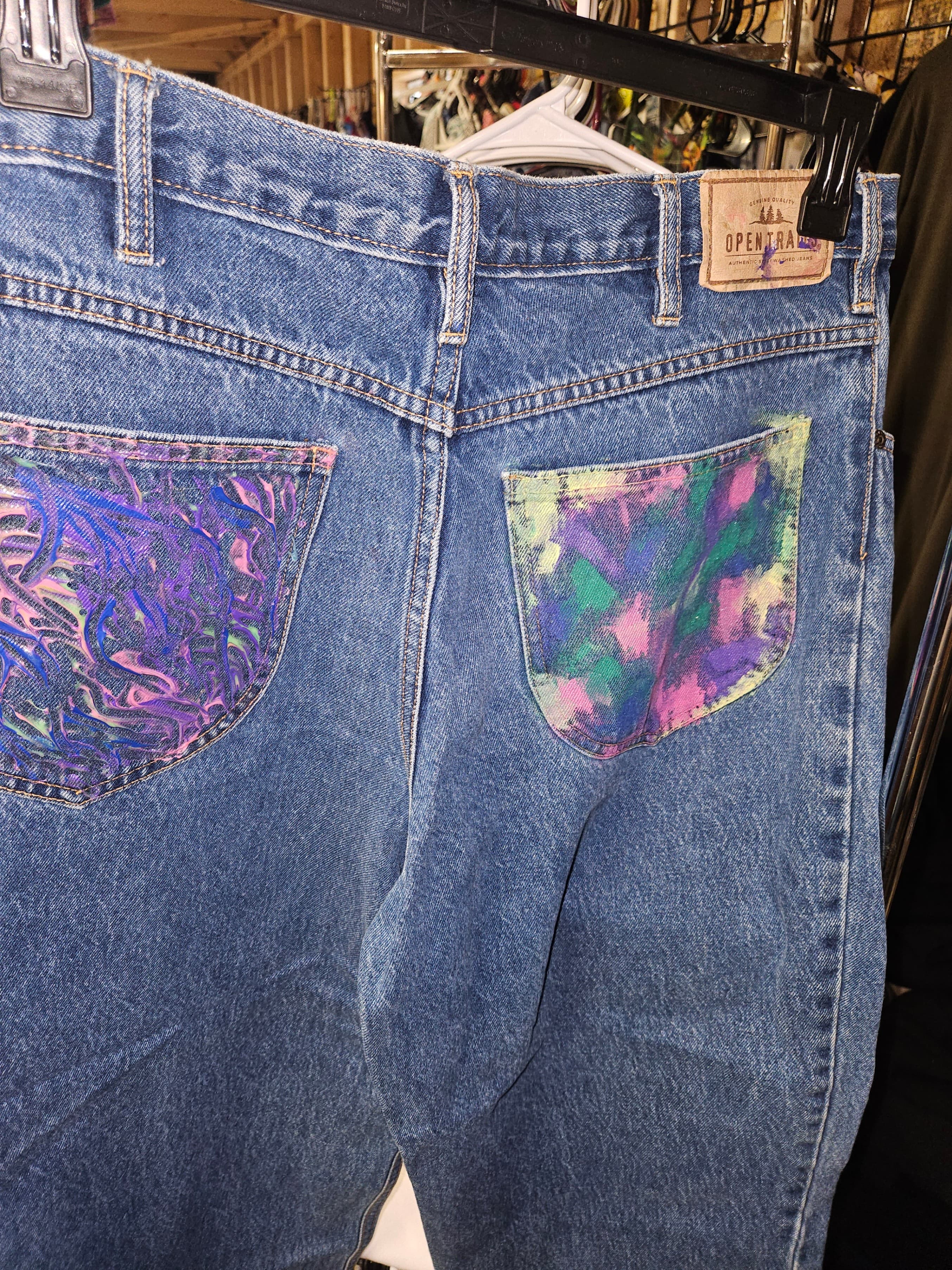 Blue Denim Jeans Classic Fit - Thumbnail 2