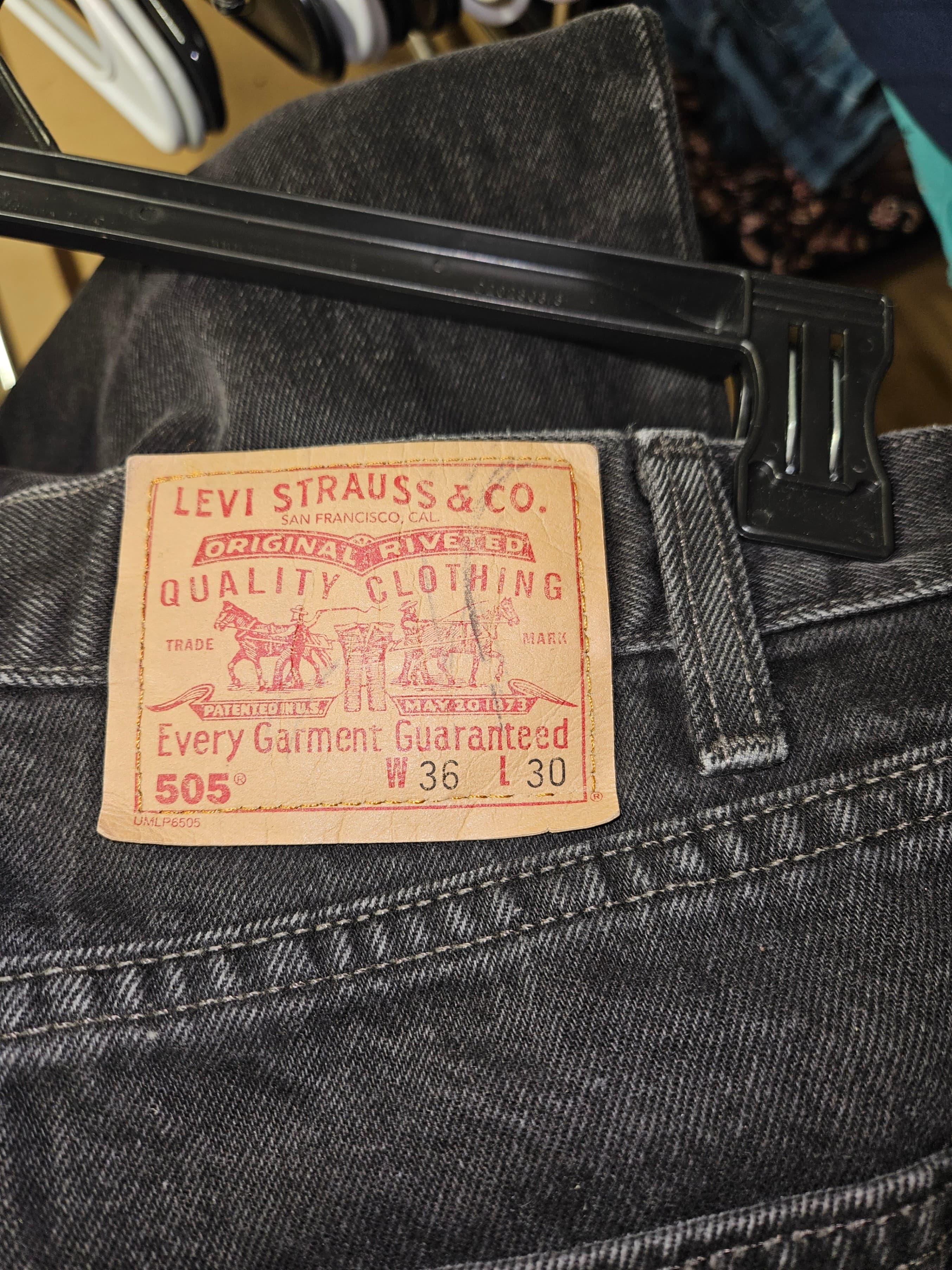 Black Denim Jeans 36 x 30 - Thumbnail 2