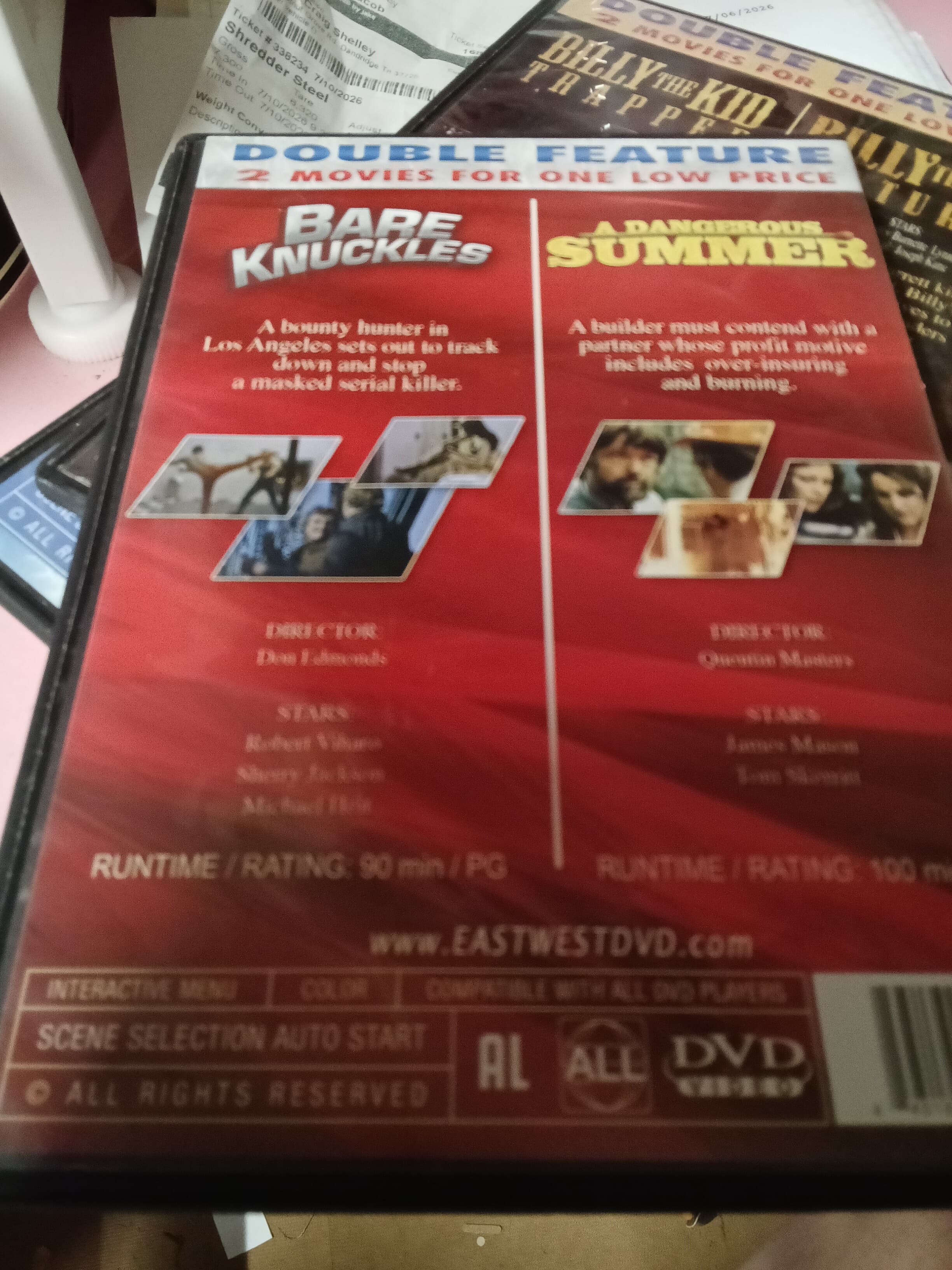 Double Feature DVD: Bare Knuckles & A Dangerous Summer - Thumbnail 2