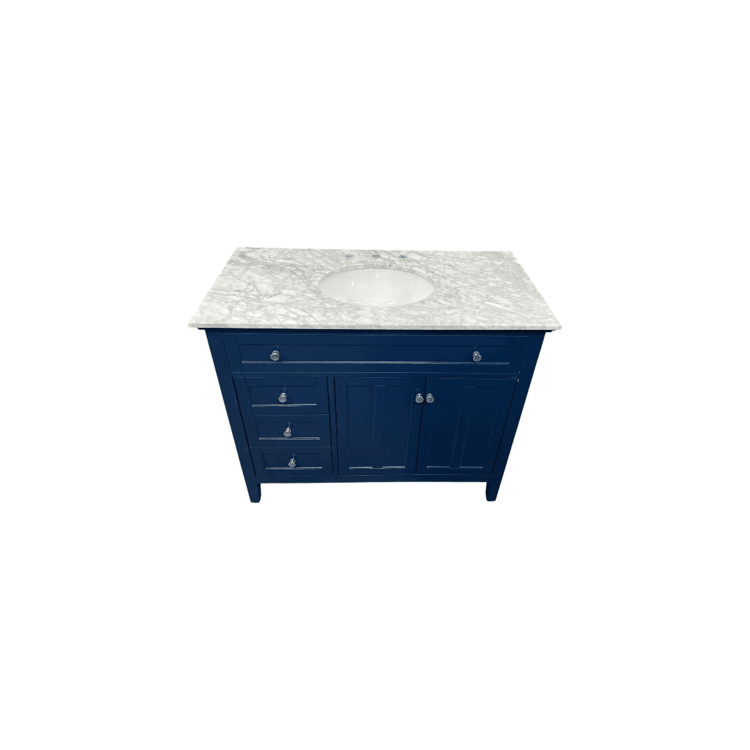 Lark Manor Ain Single Bathroom Vanity with Marble Top - Thumbnail 4