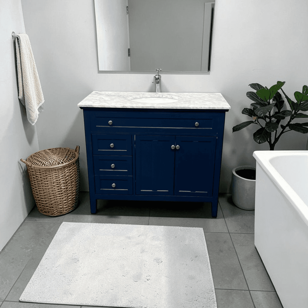 Lark Manor Ain Single Bathroom Vanity with Marble Top