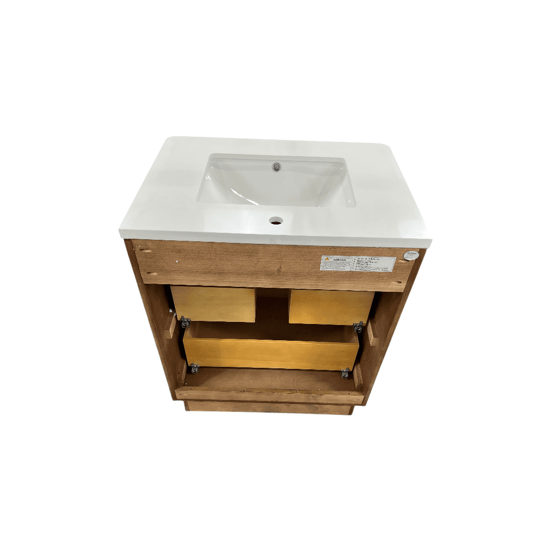 Ari Kitchen & Bath La Jolla Single Bathroom Vanity With Engineered Stone Top - Thumbnail 11