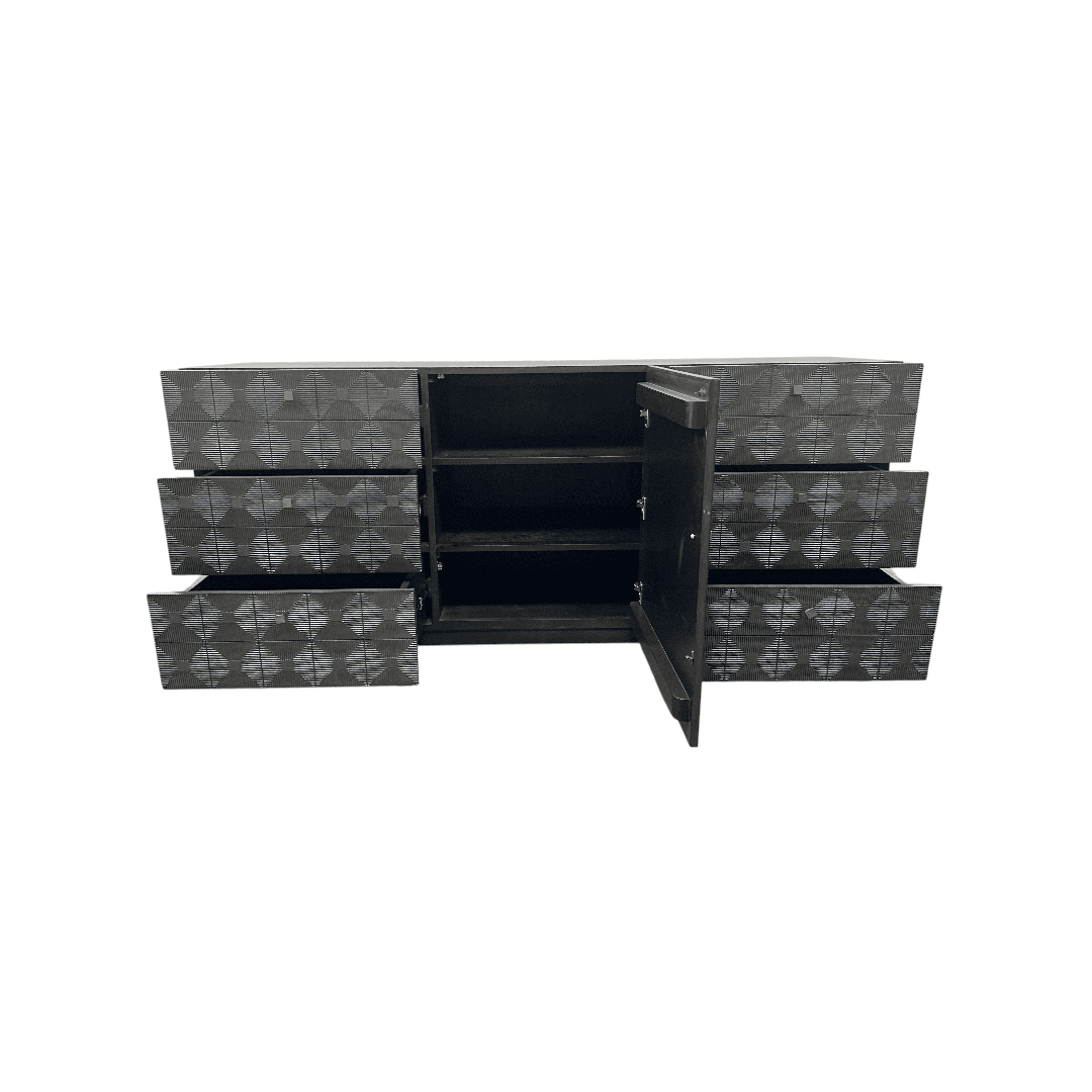 Noir Leon 6 - Drawer Dresser - Thumbnail 2