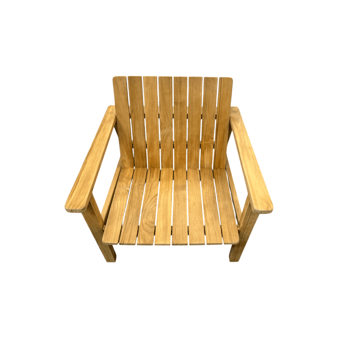 Neighbor Low Chair Teak Adirondack With Low Outdoor Side Table Set of 3 - Thumbnail 14