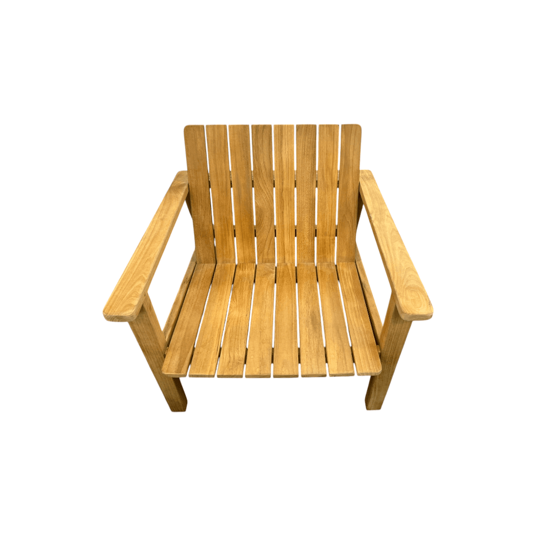 Neighbor Low Chair Teak Adirondack With Low Outdoor Side Table Set of 3 - Thumbnail 16