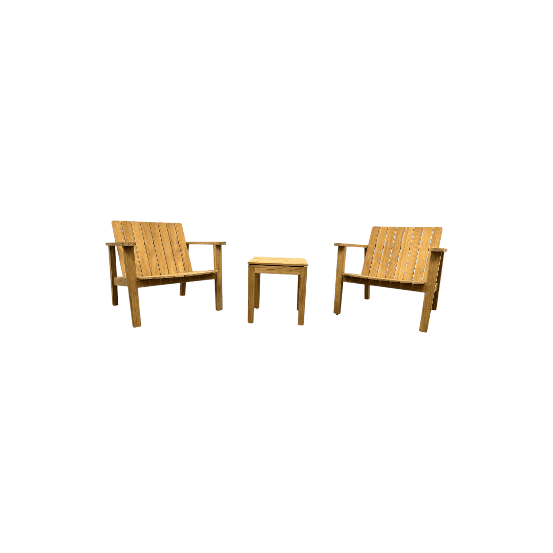 Neighbor Low Chair Teak Adirondack With Low Outdoor Side Table Set of 3 - Thumbnail 17