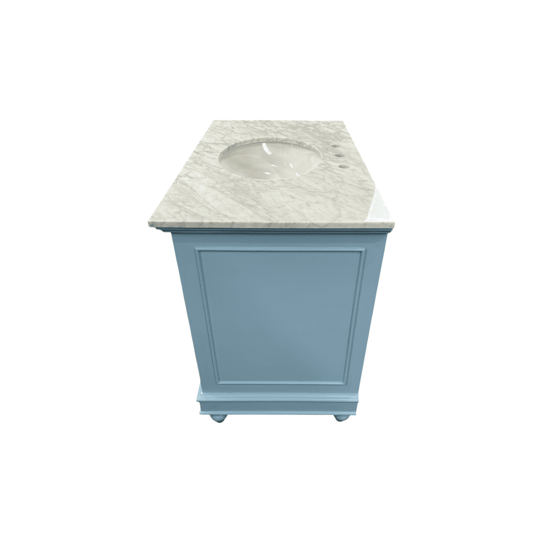 Kitchen Bath Collection Bella Bathroom Vanity with Carrara Marble Top - Powder Blue - Thumbnail 4