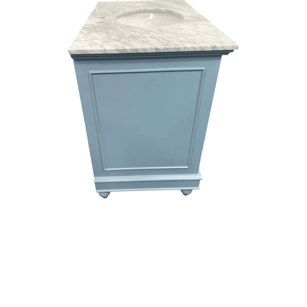 Kitchen Bath Collection Bella Bathroom Vanity with Carrara Marble Top - Powder Blue - Thumbnail 13