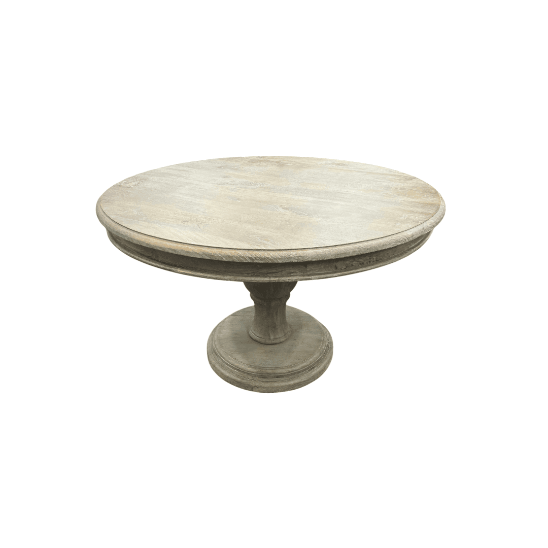 Dovetail Furniture Mango Solid Wood Pedestal Dining Table - Thumbnail 2