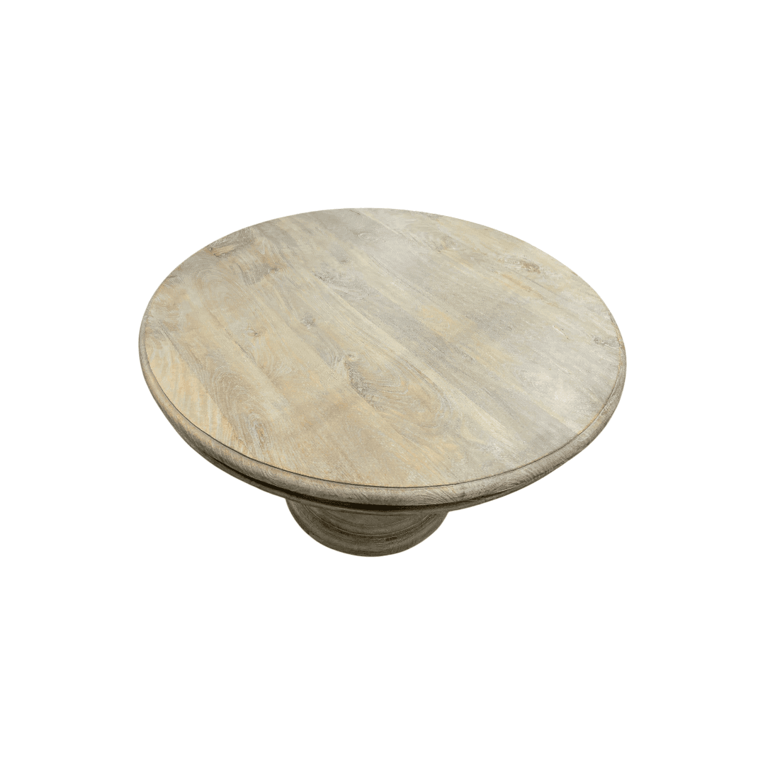Dovetail Furniture Mango Solid Wood Pedestal Dining Table - Thumbnail 3