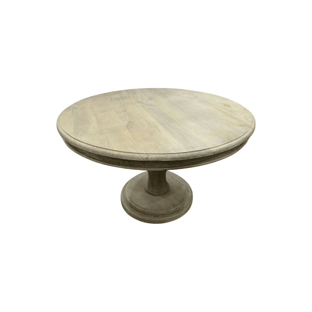 Dovetail Furniture Mango Solid Wood Pedestal Dining Table - Thumbnail 4