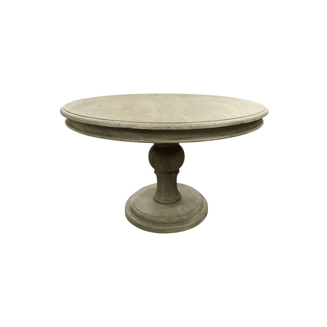Dovetail Furniture Mango Solid Wood Pedestal Dining Table - Thumbnail 5