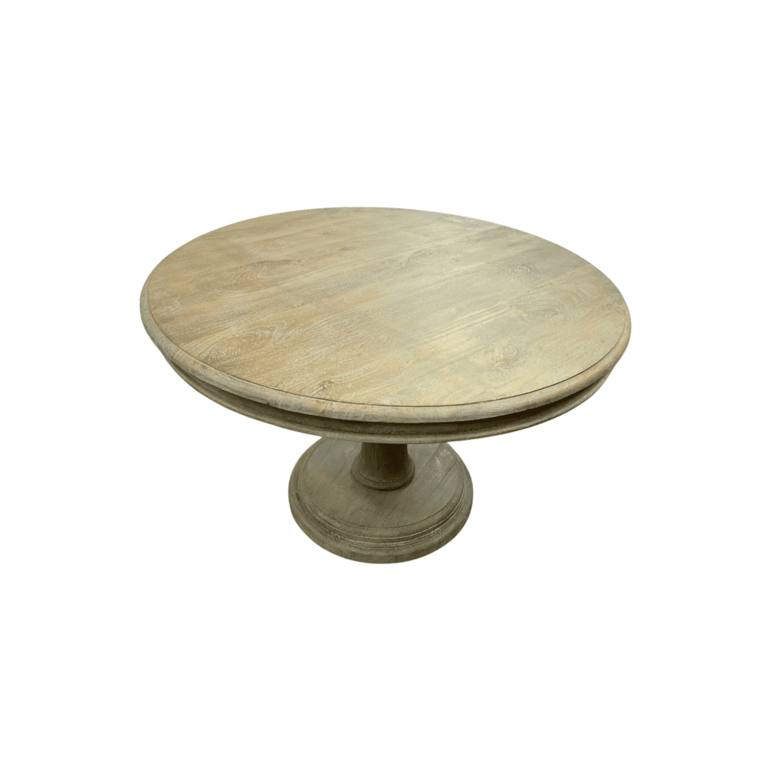 Dovetail Furniture Mango Solid Wood Pedestal Dining Table - Thumbnail 9