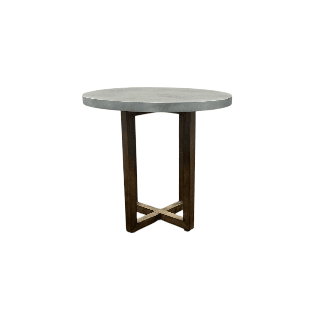 Gracie Oaks Round Minimalist Solid Wood Dining Table - Thumbnail 2