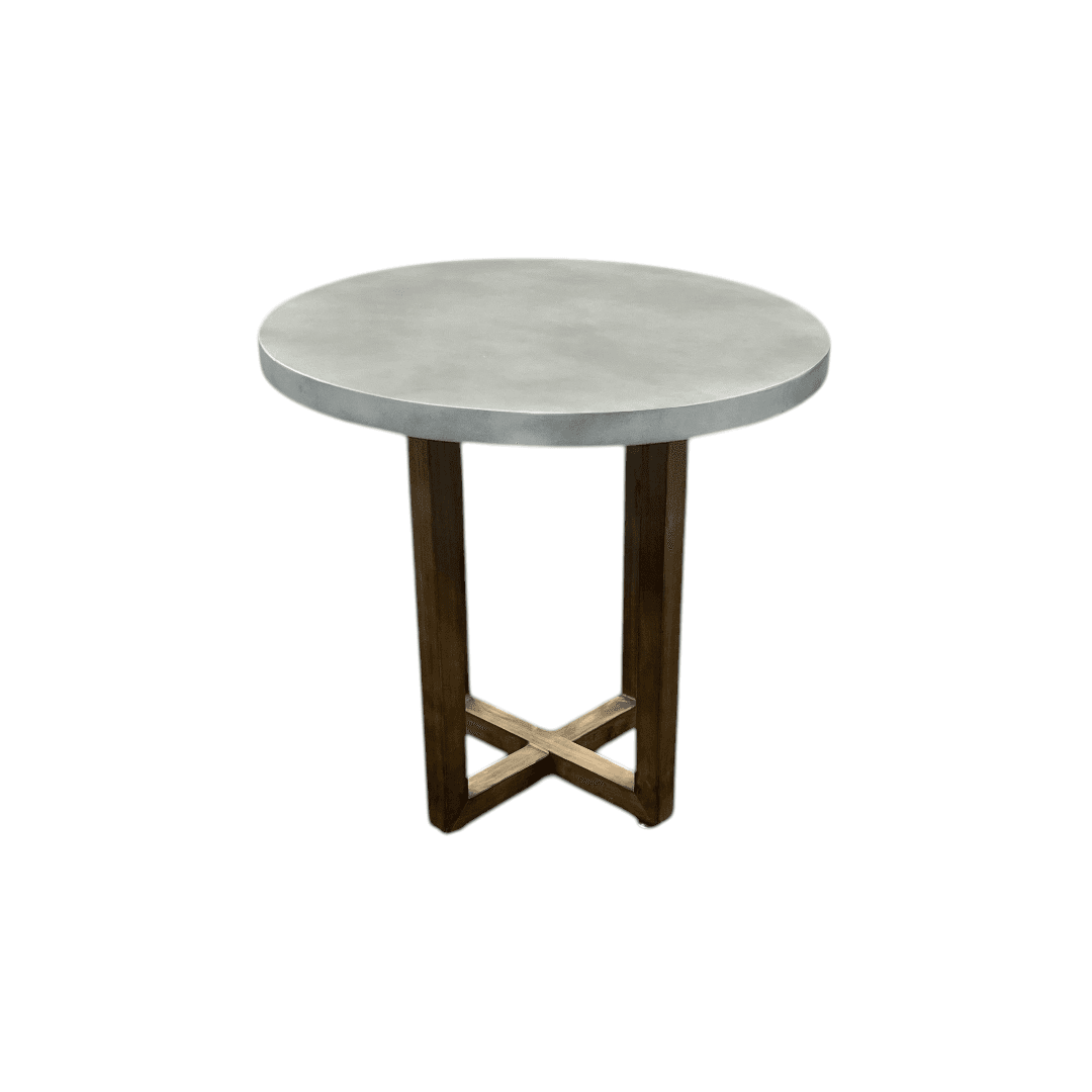 Gracie Oaks Round Minimalist Solid Wood Dining Table - Thumbnail 3
