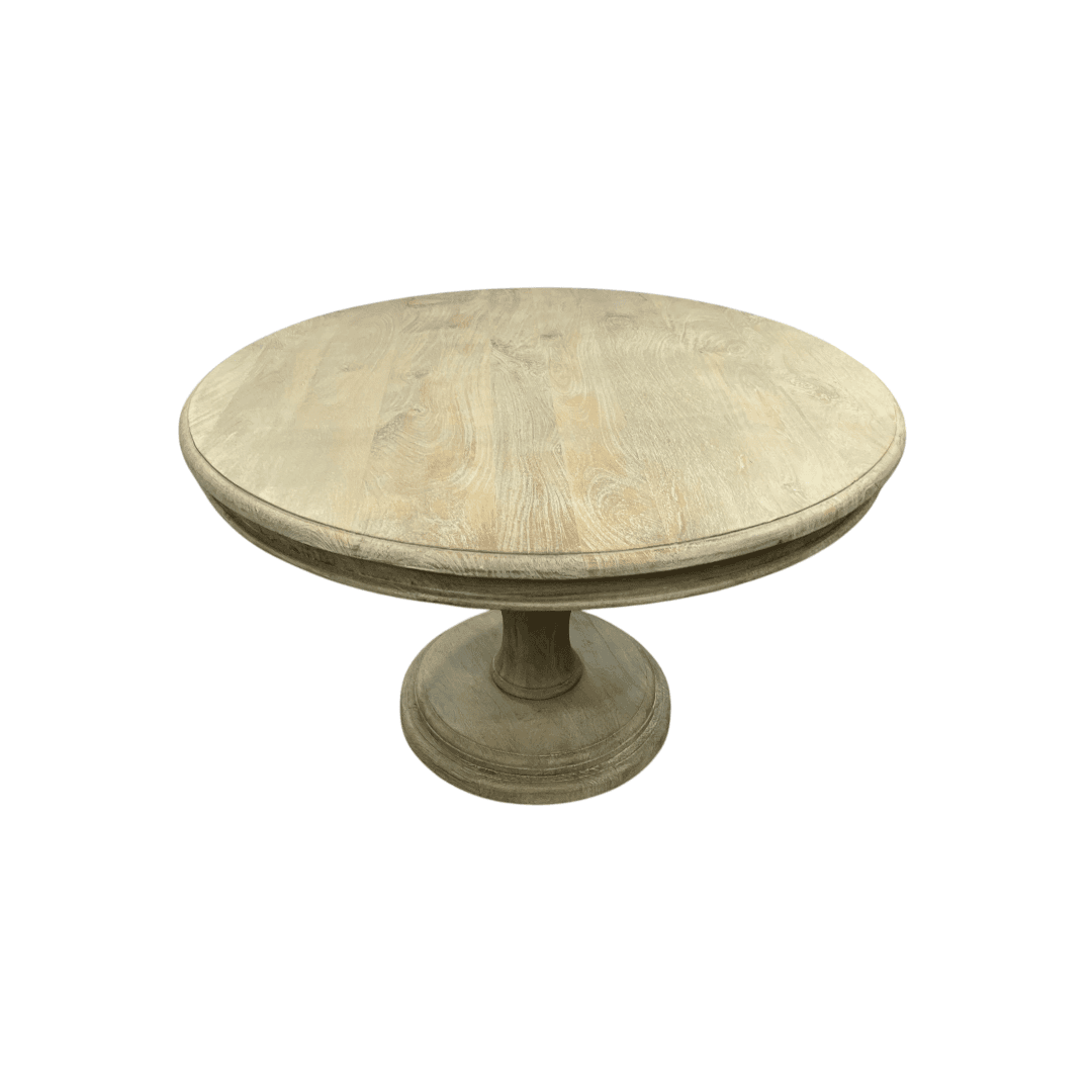 Dovetail Furniture Mango Solid Wood Pedestal Dining Table - Thumbnail 6