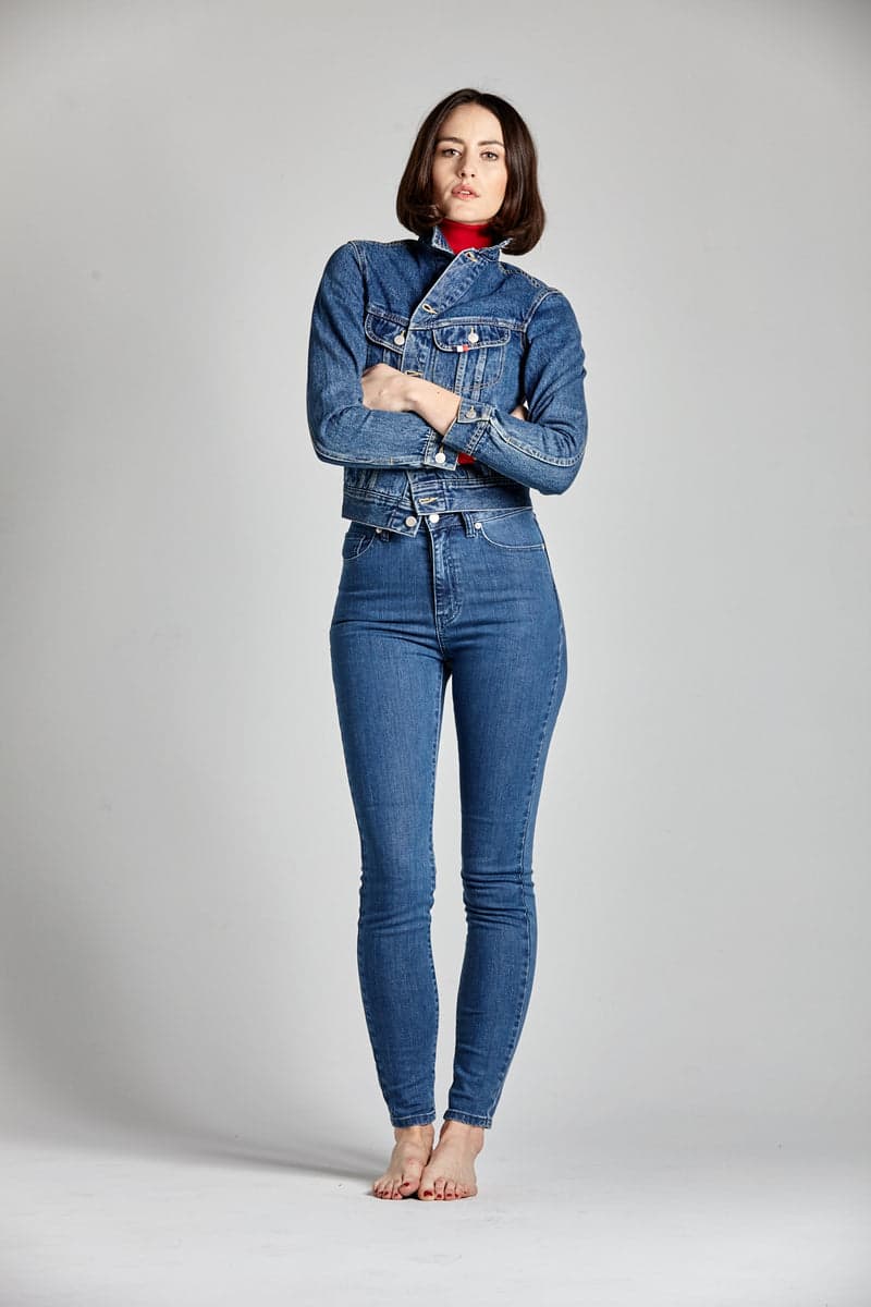 Women's Slim Fit Jeans - Medium Wash - Thumbnail 5