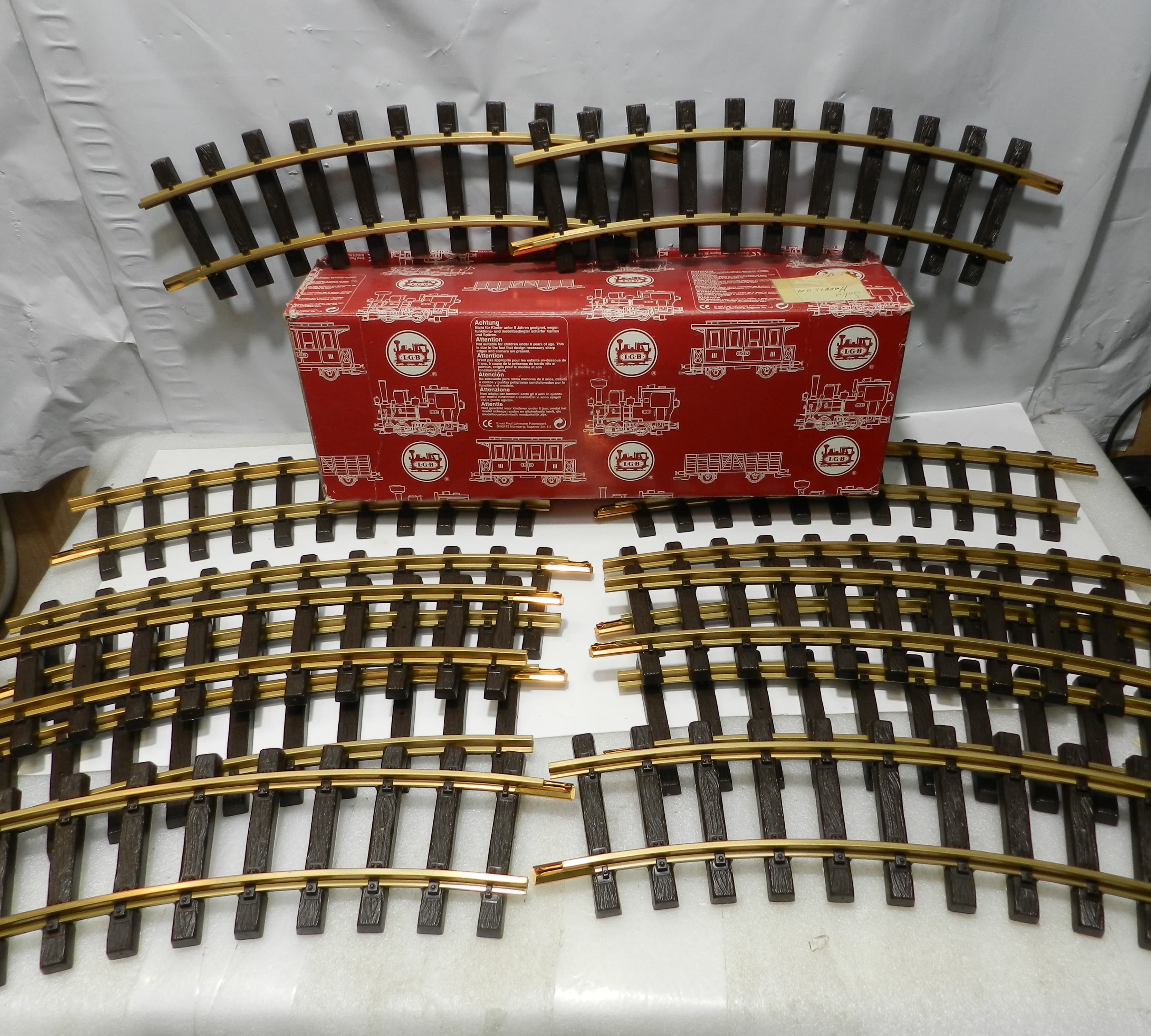 LGB 11000 G-Scale Curved Brass Train Track Section - No. 1100 Pack of 12 (P7K)