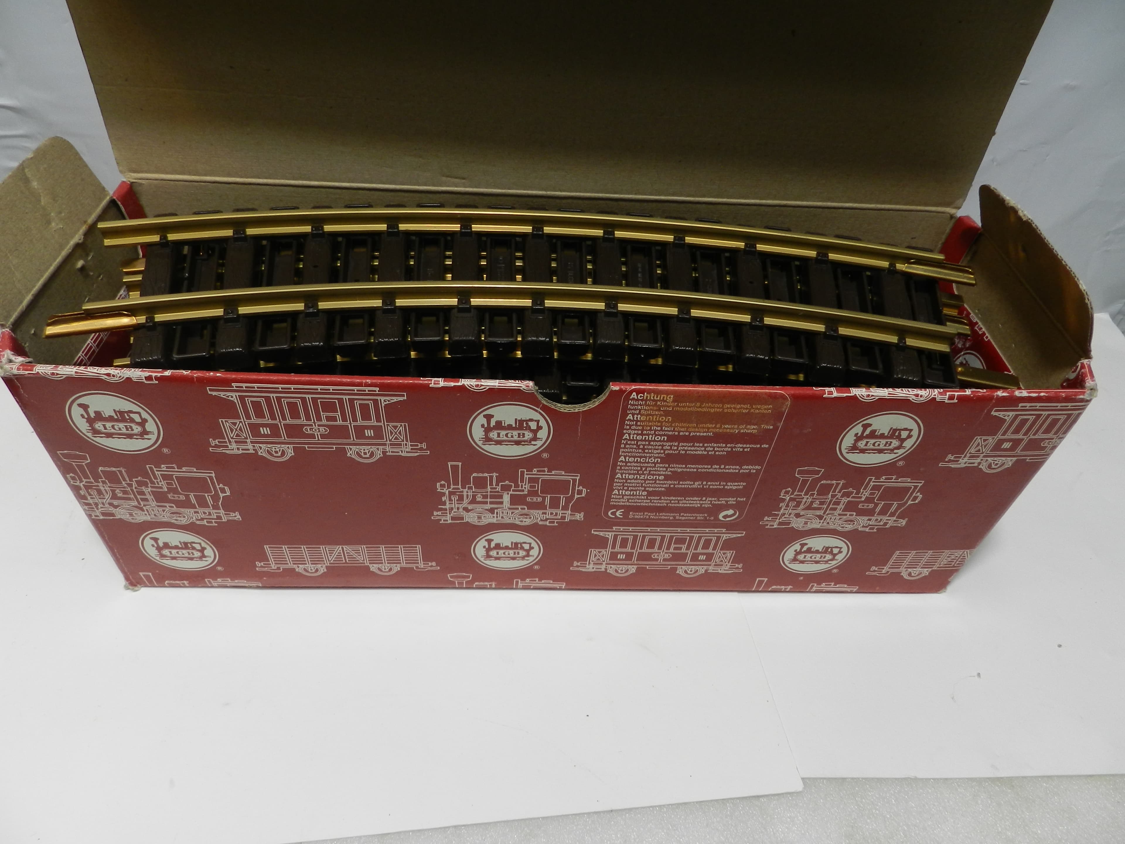 LGB 11000 G-Scale Curved Brass Train Track Section - No. 1100 Pack of 12 (P7K) - Thumbnail 2